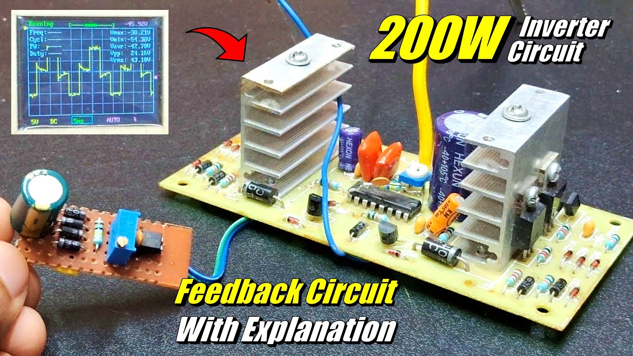 How To Add Feedback in 200W Inverter Kit - 200W Inverter Mai Feedback Kaise Lagaye - Gyan Unboxer TV