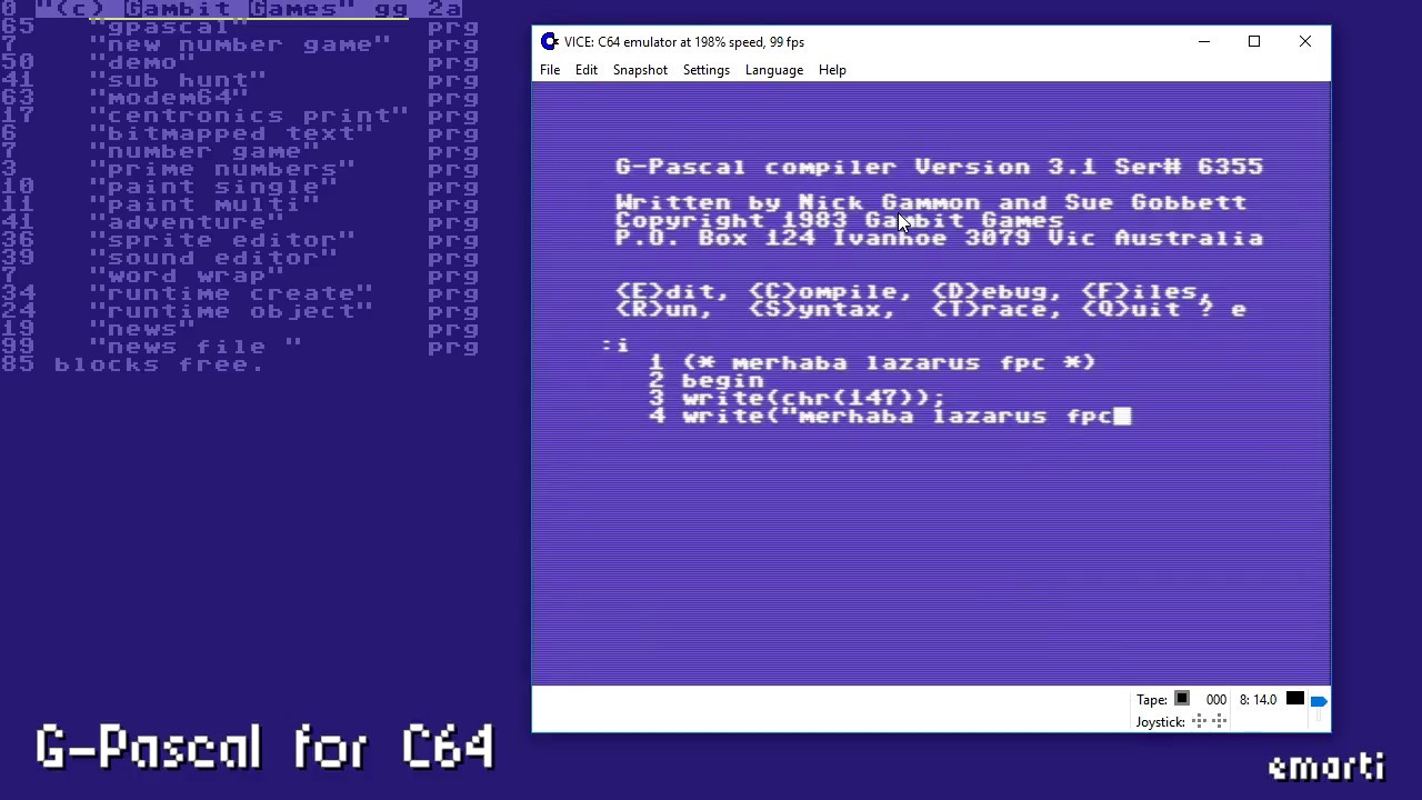 G-PASCAL for Commodore 64