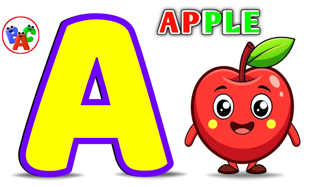 📚 ABC Alphabet Phonics Video | Learn Letters & Sounds A to Z | A is for Apple 🍎 | Kids ABC Song 🎶