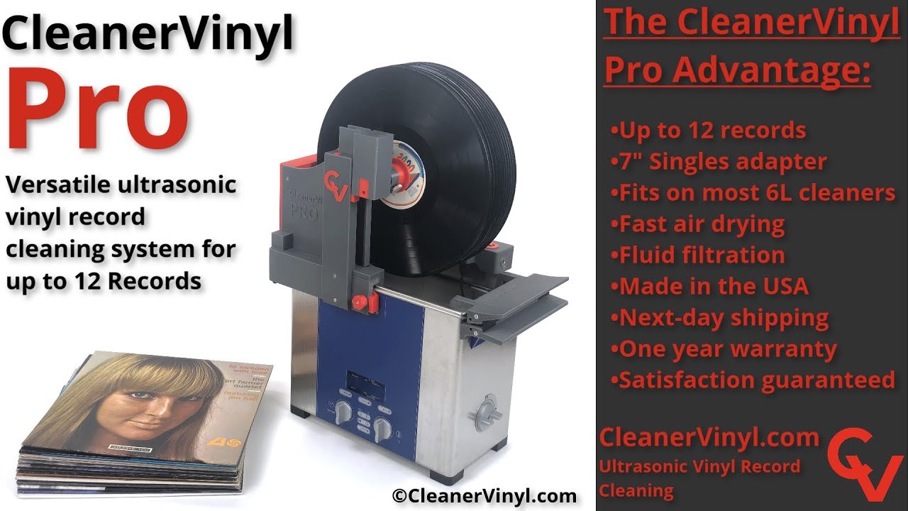 CleanerVinyl Pro: Ultrasonic Vinyl Record Cleaning System for Up to 12 Records