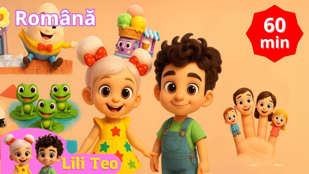 Compilație 60 de Minute – Cântece pentru Copii Distractive cu Lili și Teo 🎶 | Cântece Educative 3D