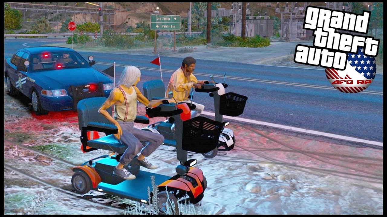 GTA 5 ROLEPLAY - RUNNING FROM COPS ON MOBILE SCOOTERS! - EP. 954 - AFG -  CRIMINAL