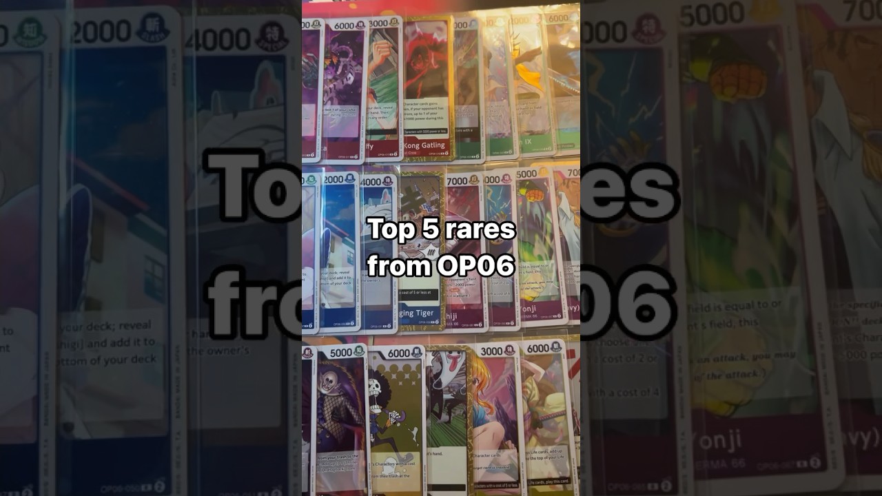 Top 5 rares from Wings of the Captain #onepiece #onepiececardgame #op06