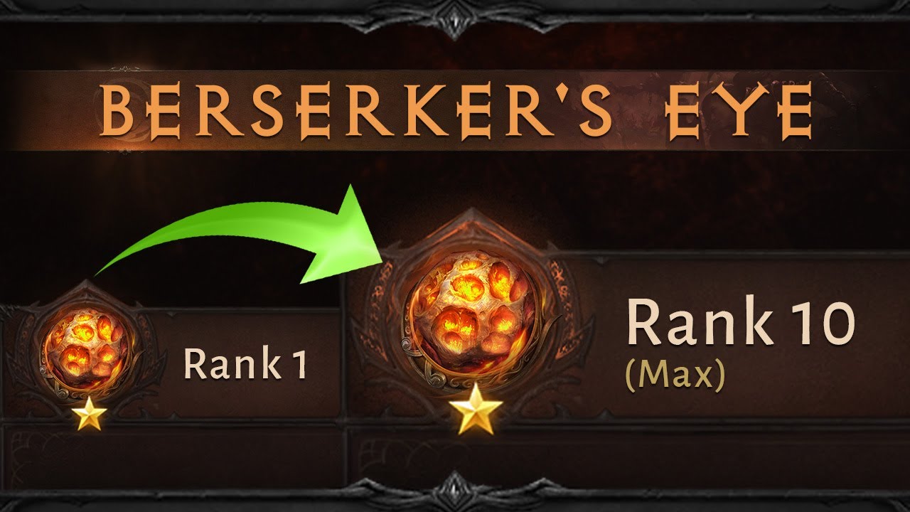 Berserkers Eye Rank 1 to Rank 10 Gem Explained Diablo Immortal