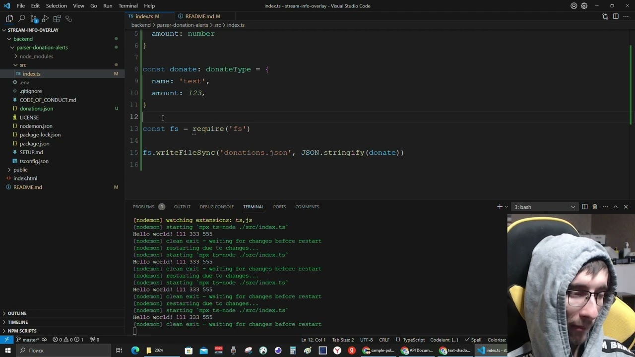 IT Парсим DonationAlerts API Бот получил Main Loop в котором будет выполнять код программ