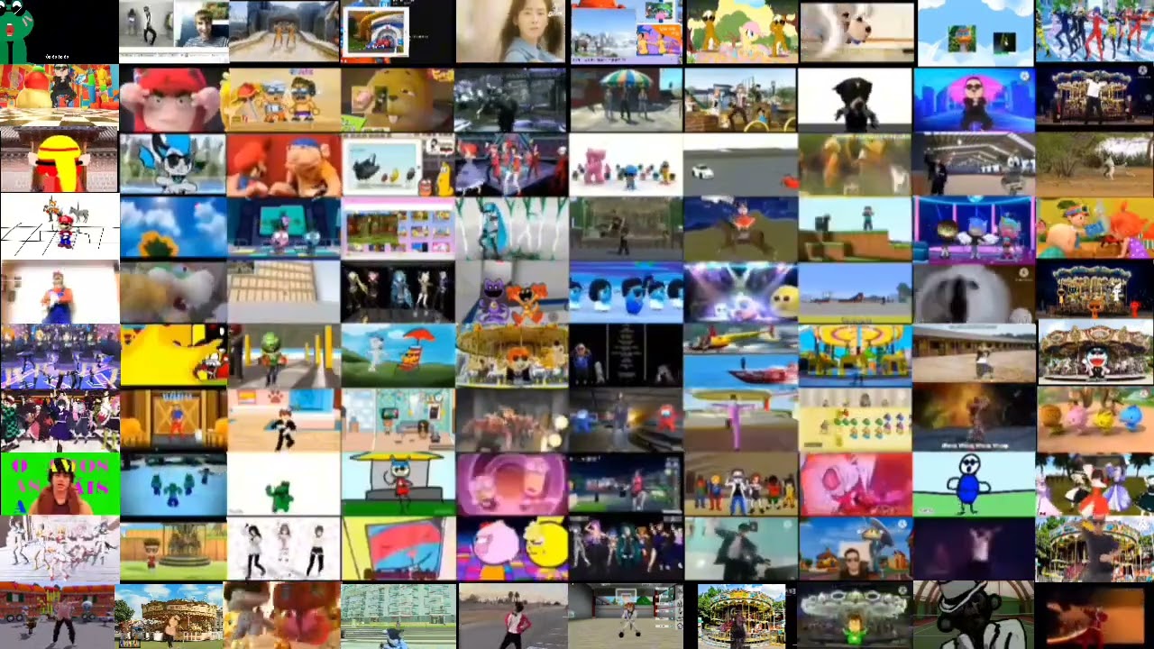 Gangnam Style 100 Animation Parody Mashup