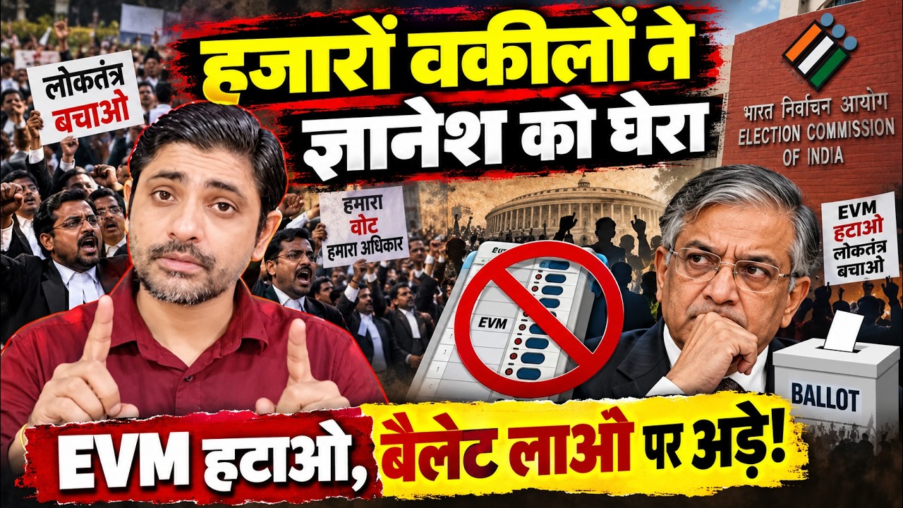 हजारों वकीलों ने ज्ञानेश को घेरा, EVM हटाओ, बैलेट लाओ पर अड़े! |  lawyers protest EVM