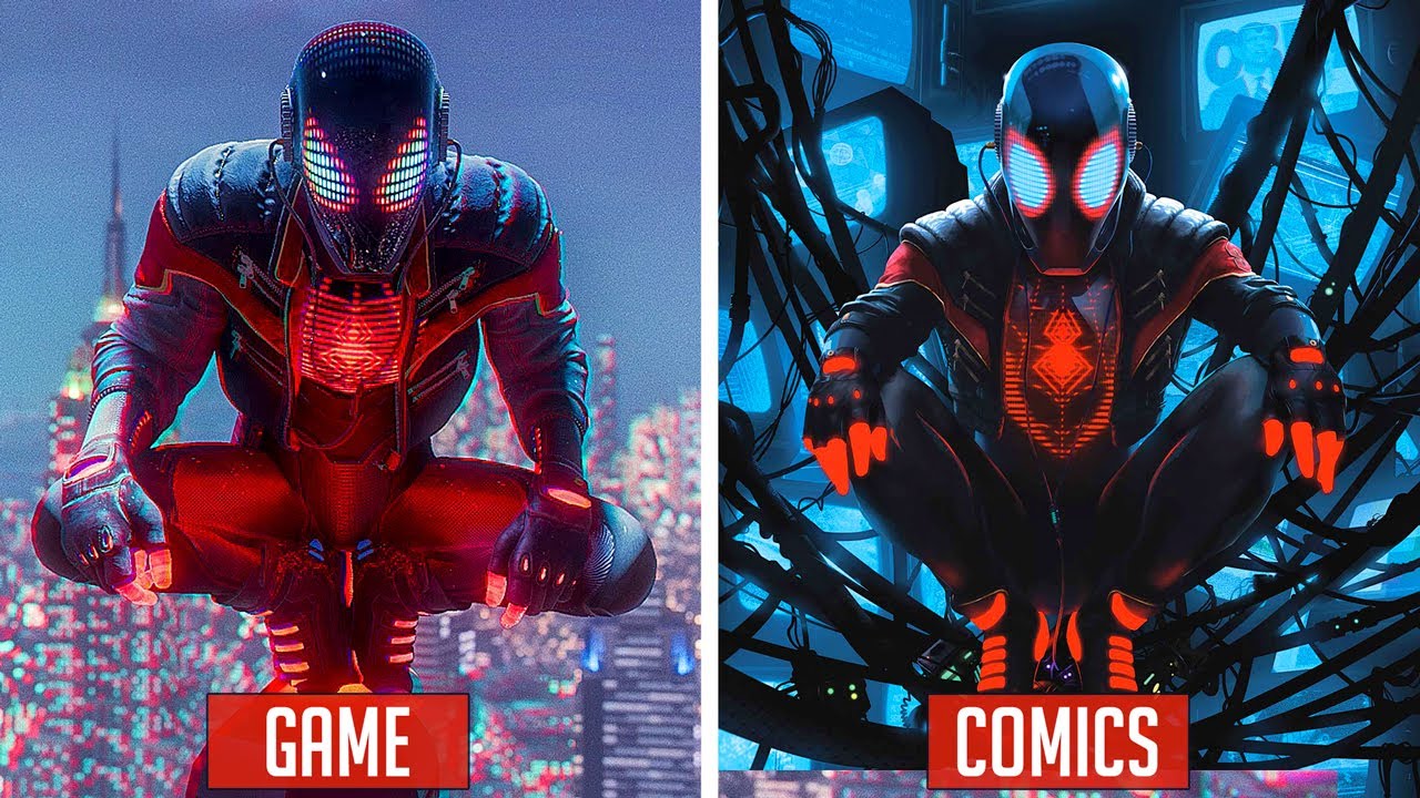 Marvel's Spider-Man: Miles Morales - Comics and Movies Origins of Every Suits