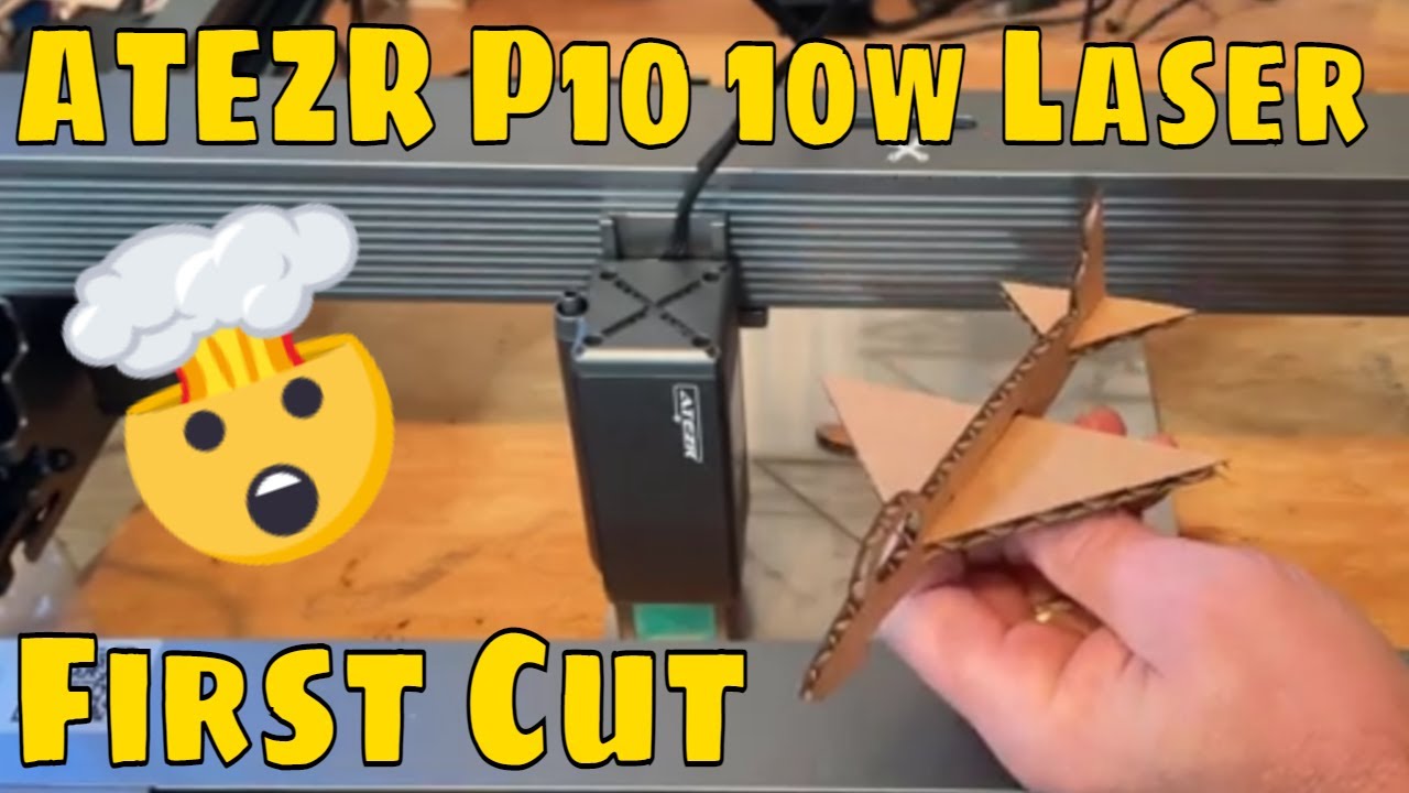 Резка картона лазерным резаком Jet ATEZR P10 10W за считанные минуты. Бесплатный файл.