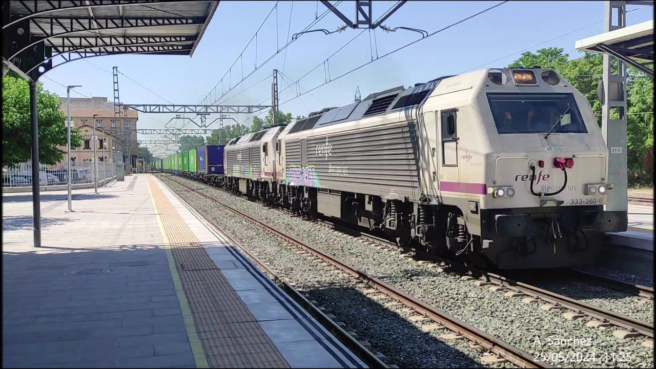 Trenes por la Estación de Villena (Alicante). Media Distancia, Intercity, TECO y Regional.
