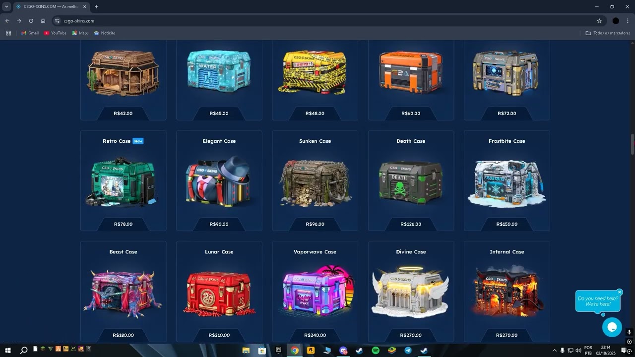 Primeira vez APOSTANDO 100$ no CSGO SKINS !