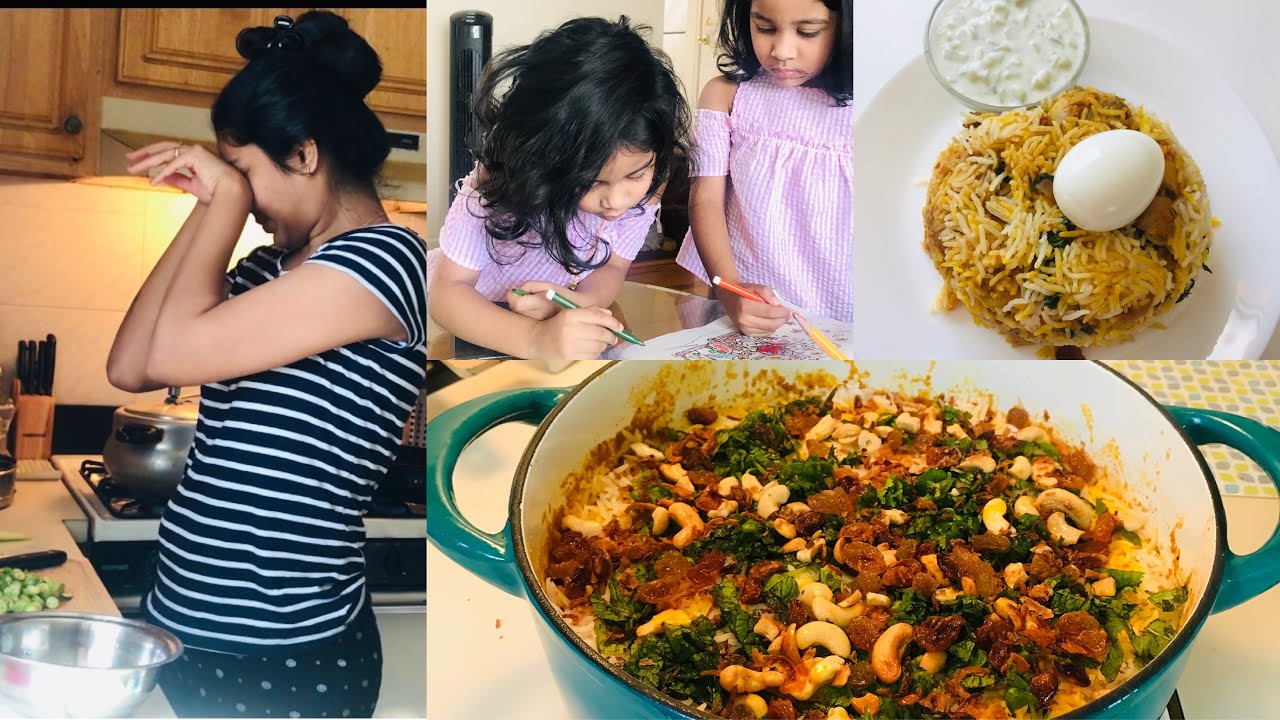 It’s too hard to take care of kids when we are SICK😩/Family Sick🤒/Kerala Restaurant Dum Briyani