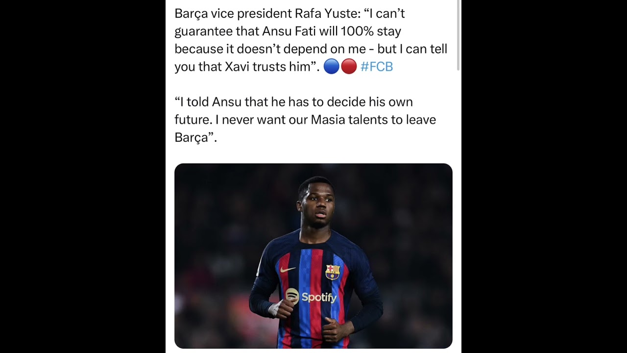 Bar&ccedil;a vice president Rafa Yuste: 