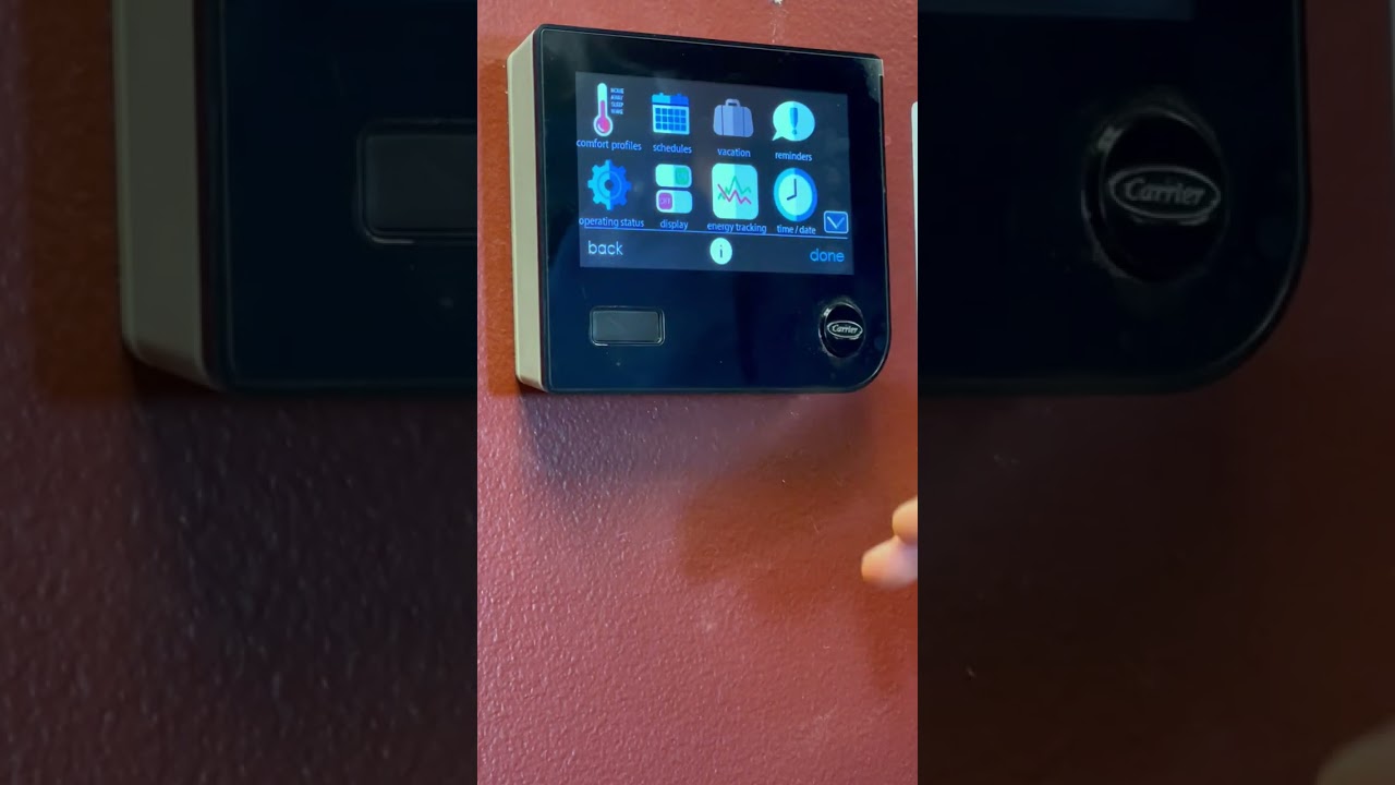 Set up a schedule on the Carrier Infinity Control