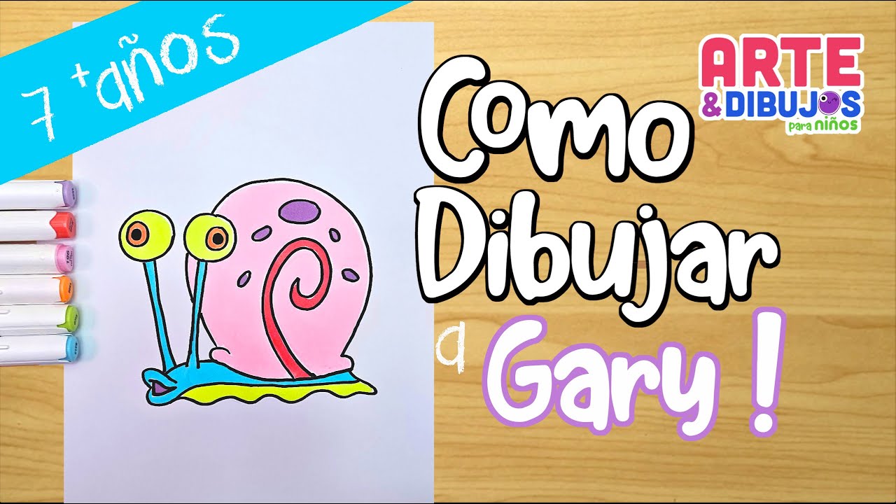 Como dibujar a GARY | BOB ESPONJA | Arte y Dibujos para Niños