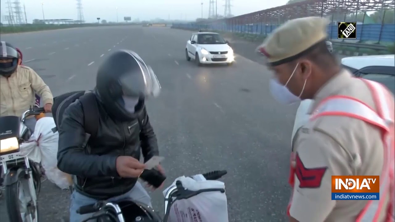 Watch: Security check at Delhi borders to filter unnecessary travellers
