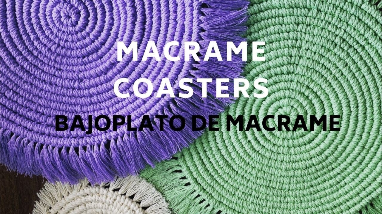 DIY MACRAME COASTERS | Mantel individual MACRAME | Bajo plato Macrame
