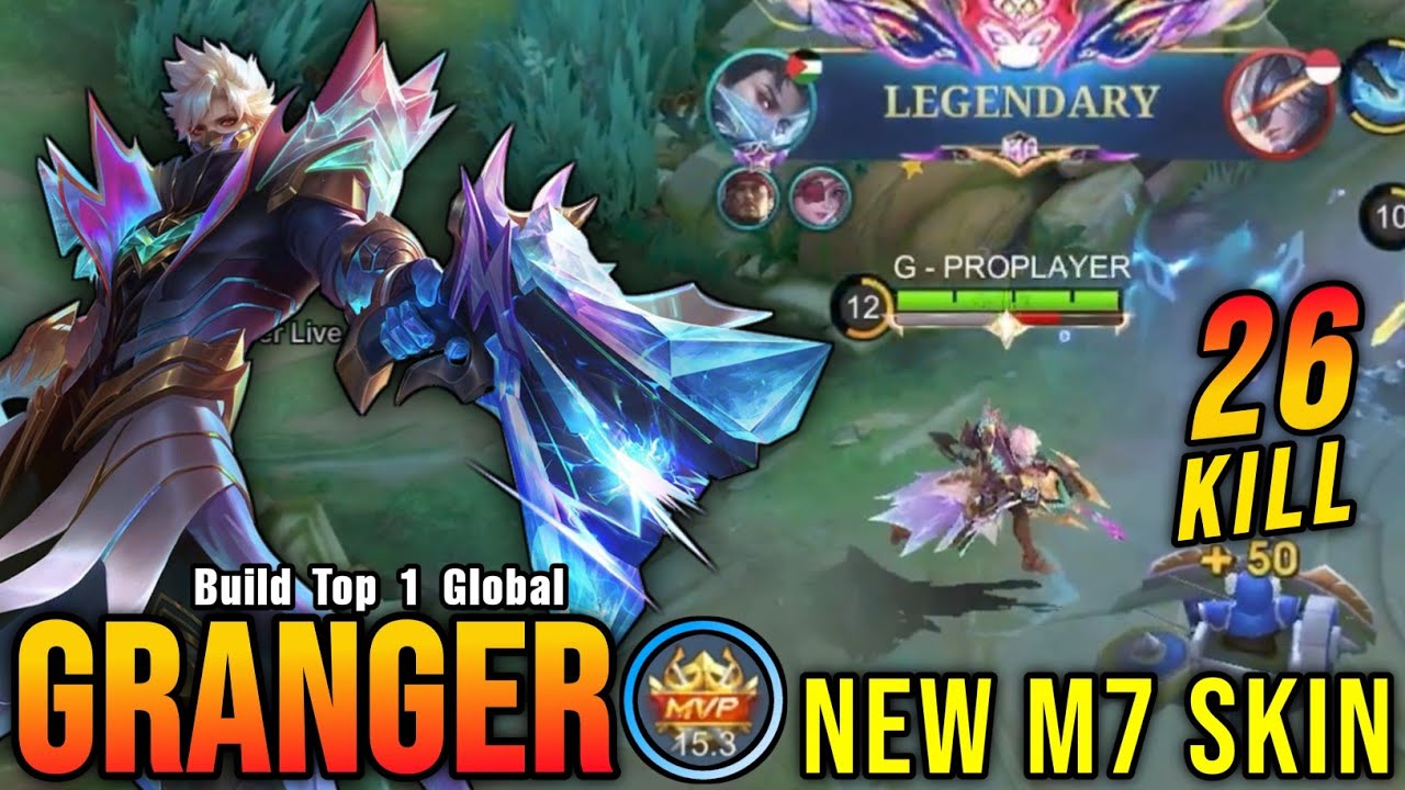 26 Kills!! Thunder Ascendant Granger New M7 Skin!! - Build Top 1 Global Granger ~ MLBB