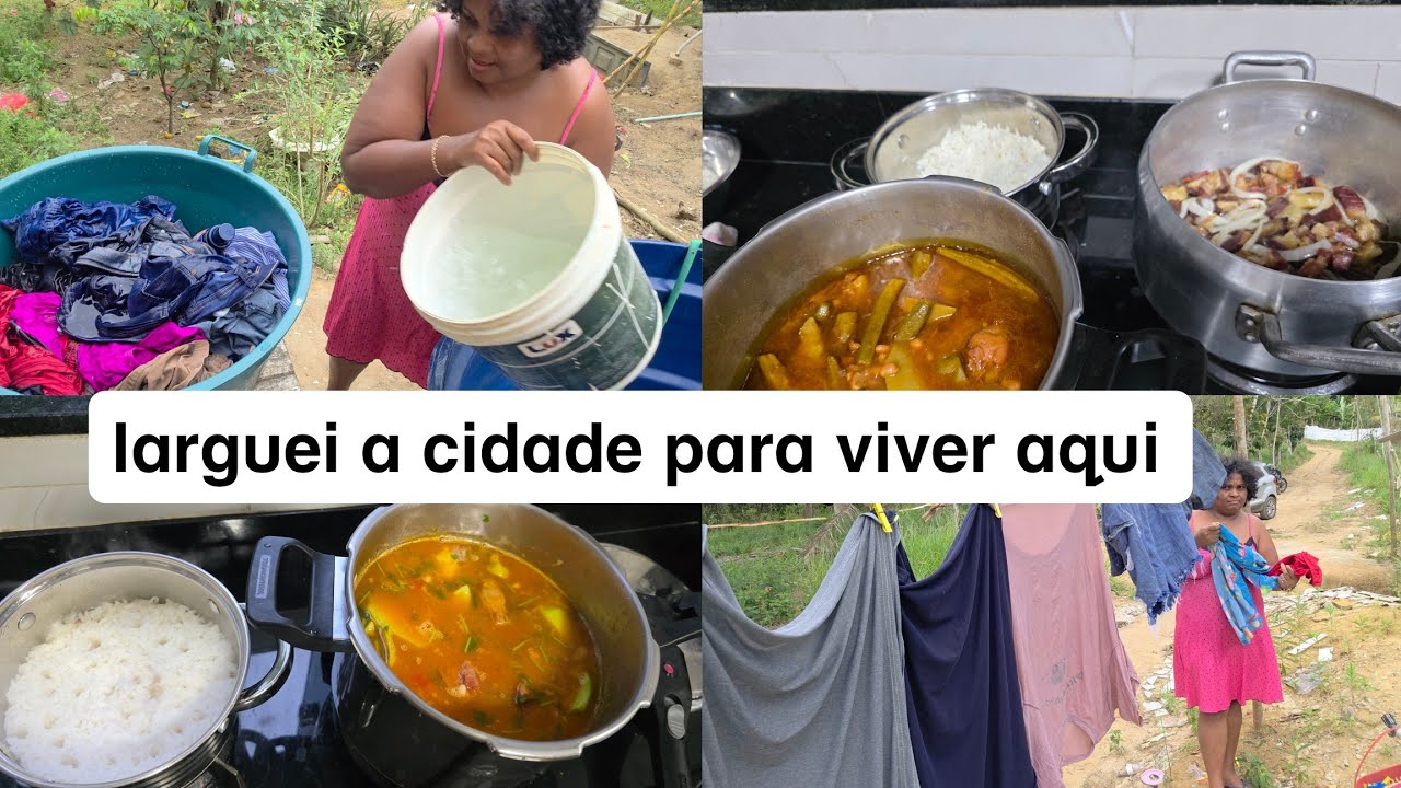 LARGUEI  A CIDADE PRA MORAR NESSE PARAÍSO!FaZendo comida Lavando roupa na mao|UM DIA INTEiRO NA ROÇA