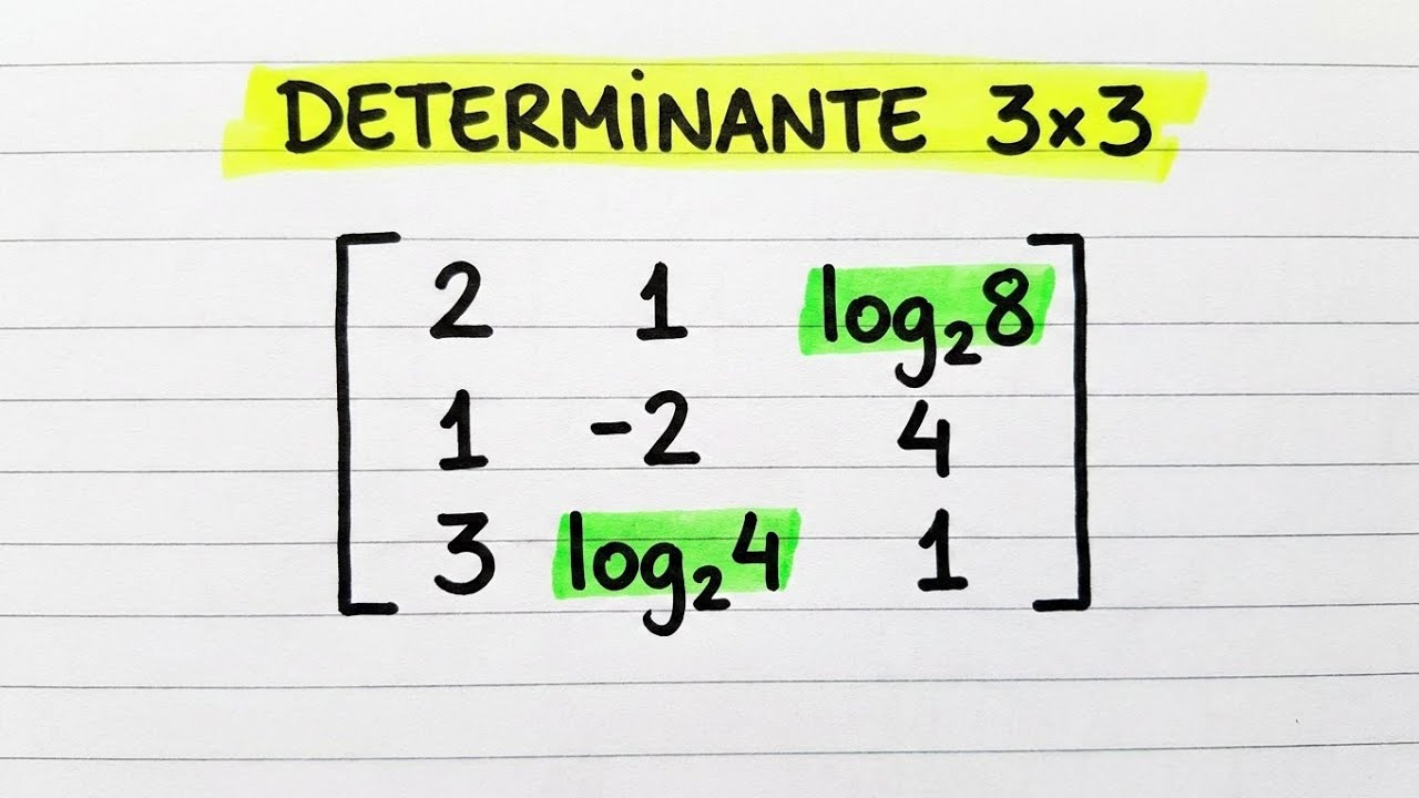 Determinante Matriz 3x3 pela Regra de Sarrus