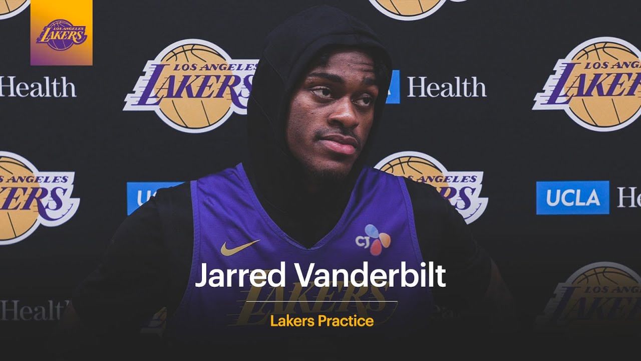 Jarred Vanderbilt talks about facing off vs one of his former teams in the Play-In | Lakers Practice
