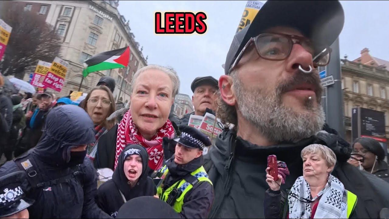 Leeds Kicked off! - Confrontations, Counter Protesters & Two Tier WHOPPERS.