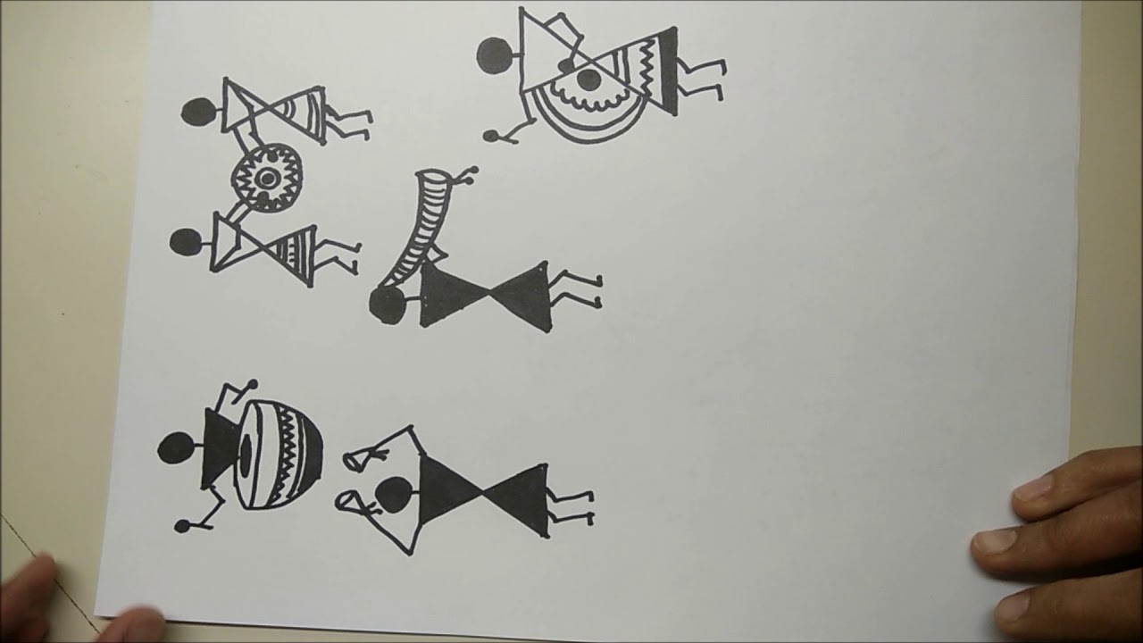 Warli Tutorial #10 || Musical Instruments || Warli Painting with Little Learners Corner
