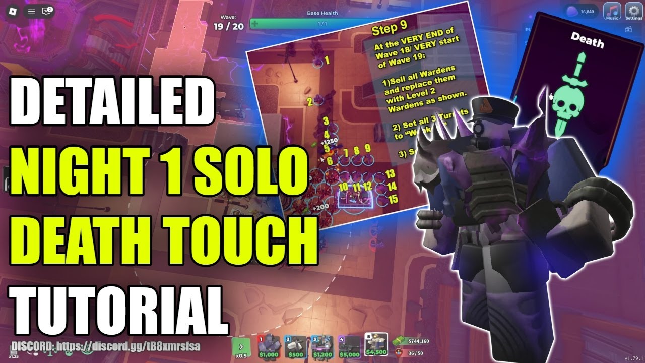 💀 NIGHT 1 HARD MODE SOLO | The ULTIMATE DETAILED GUIDE to DEATH TOUCH