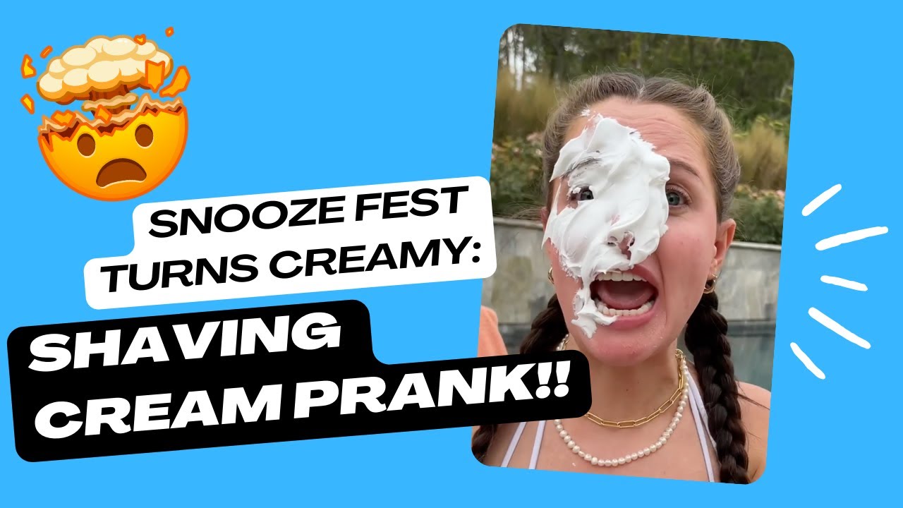 Snooze Fest Turns Creamy: Sam's Shaving Prank! 😂🤣🙈 #comedy #pranks