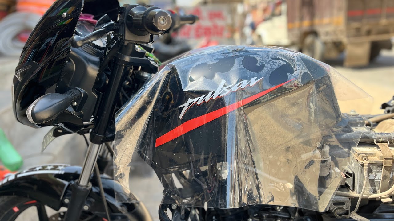 How To New Bajaj Pulsar 125 Tanky Lamination/Transprinte Wrapping,#youtube