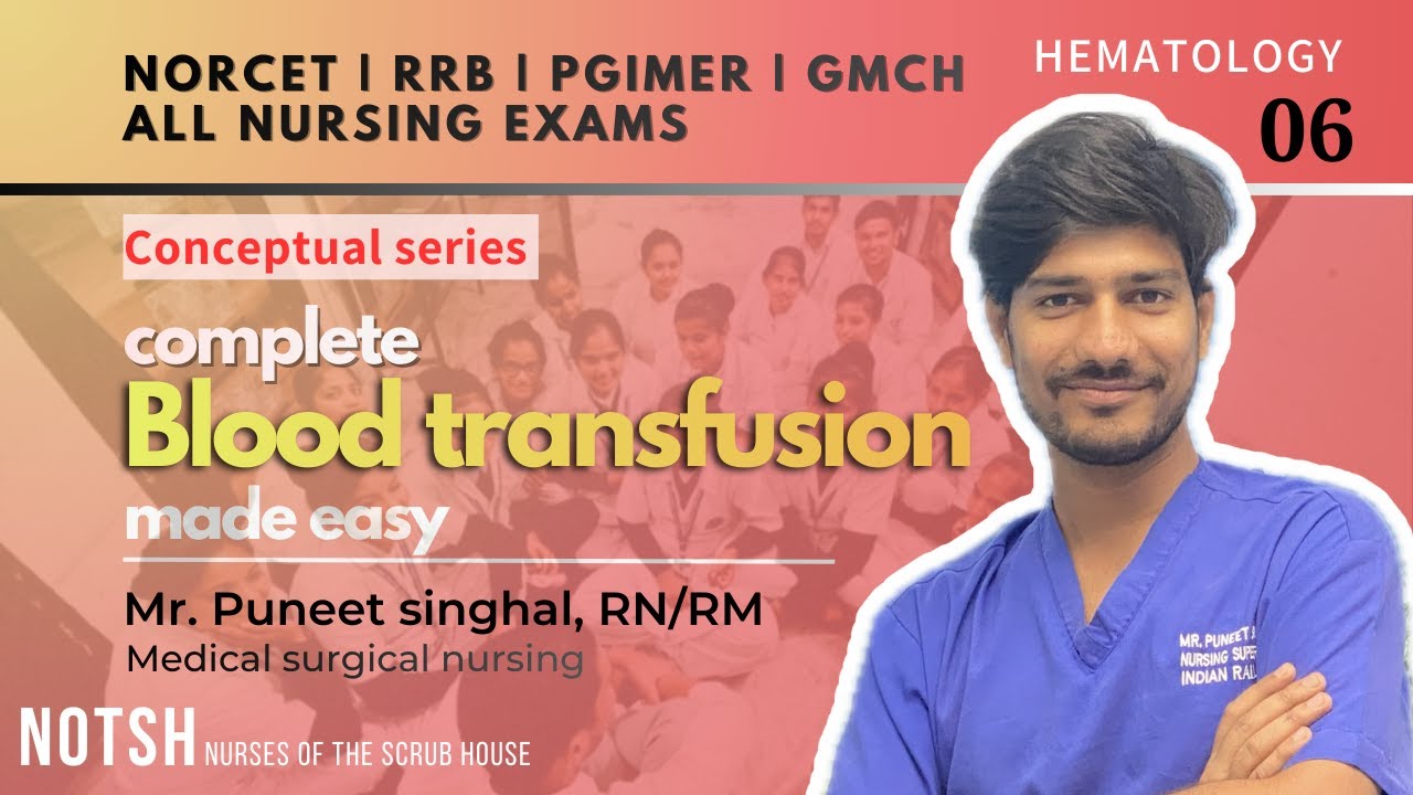 Blood Transfusion basics | conceptual series | Haematology | MSN | Lecture 6