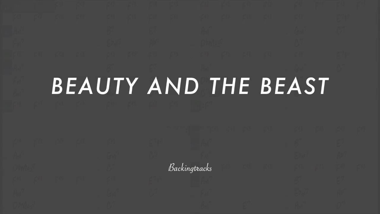 Beauty And The Beast chord progression - Jazz Backing Track Play Along The Real Book