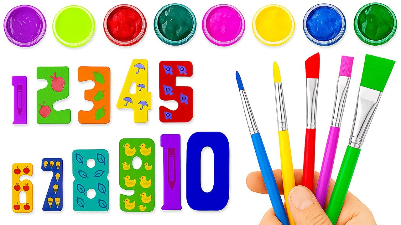 Best Drawing, Coloring and Learning Numbers | Learn Counting 1-10 | Preschool Video for Kids