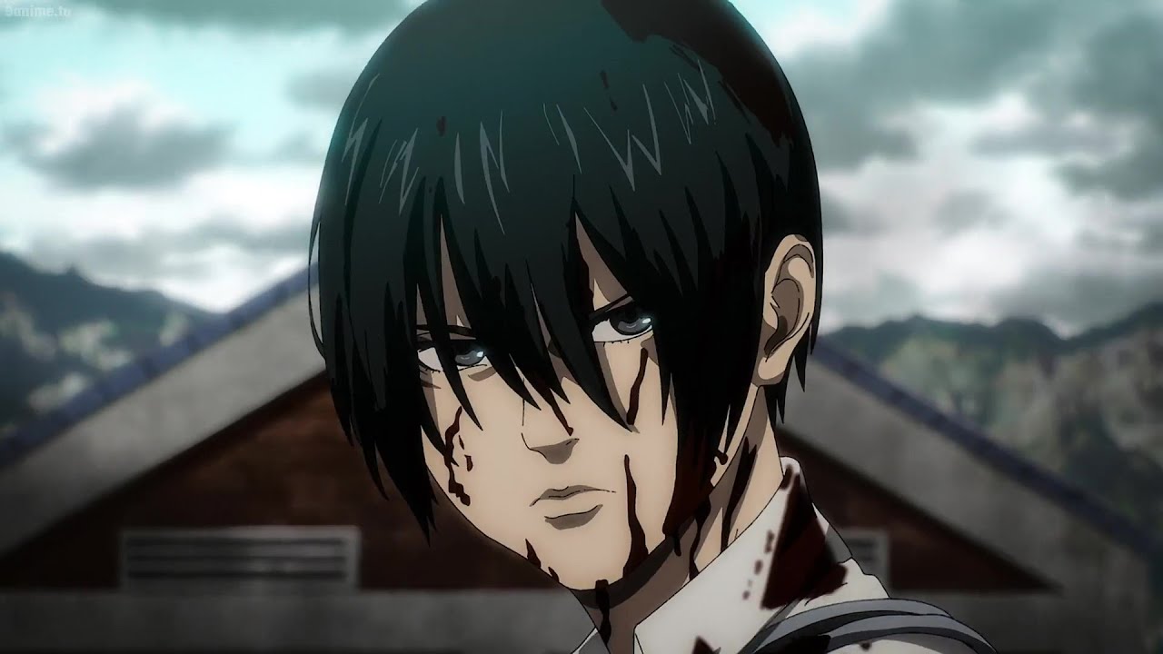 Mikasa raining blood scene (High Quality Subbed)