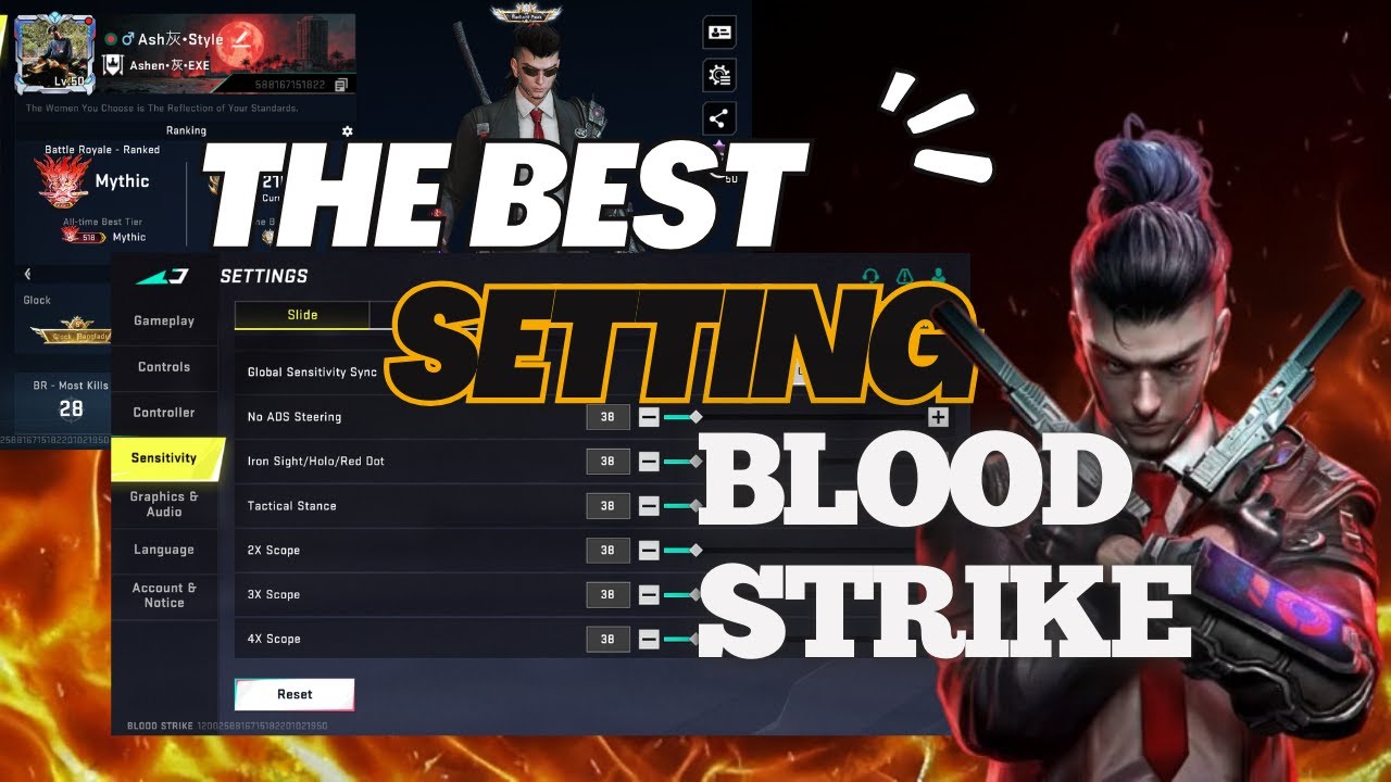 Blood Strike Best Settings & Sensitivity 🔥 | Aim + Movement Improve Fast! #bloodstrike #ashstyle