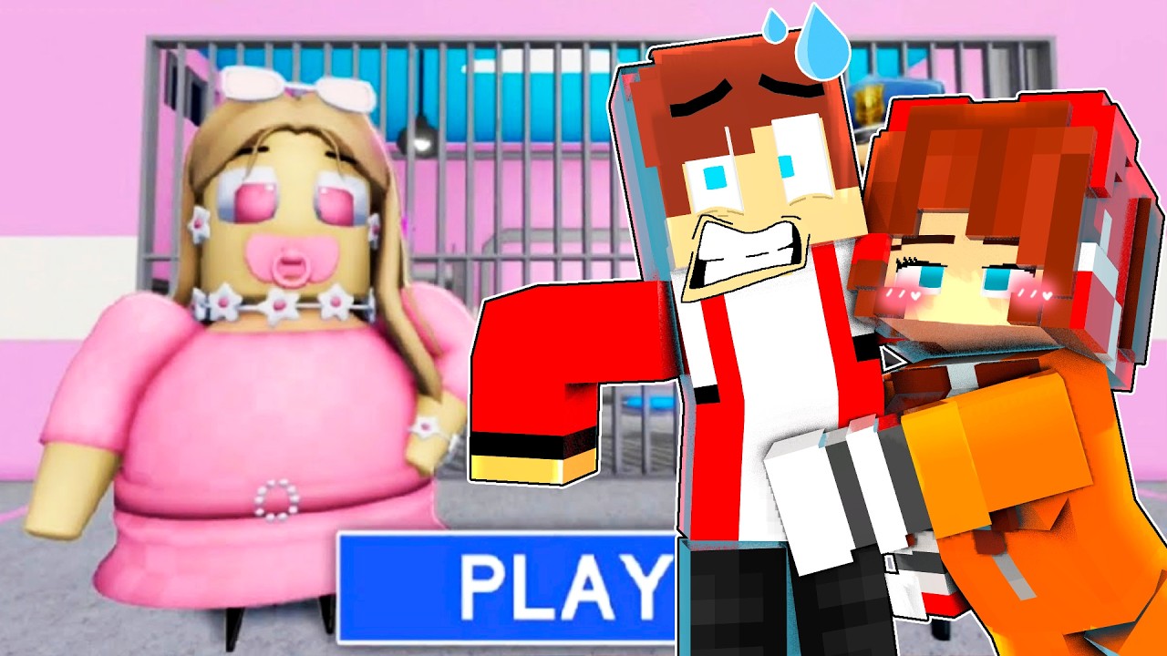JJ and Mikey BARBIE GIRL Barry's Prison ESCAPE - Roblox Animation