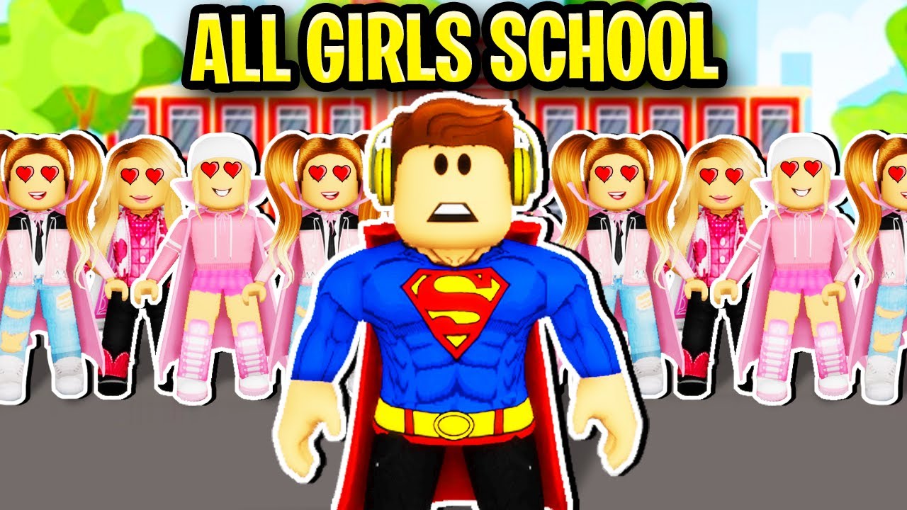 Only Boy In Girls Superhero School In Roblox Brookhaven.. 😍👧