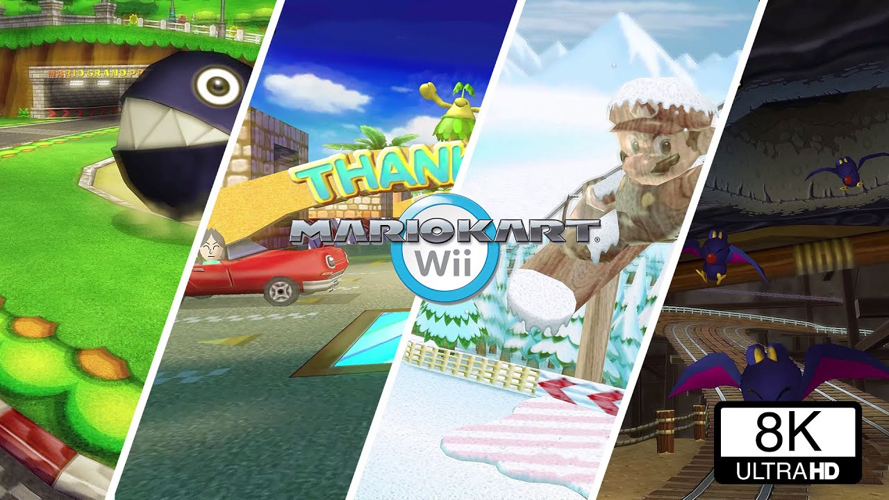 MARIO KART WII Flower Cup in 8k60 | マリオカートWii 马里奥赛车wii