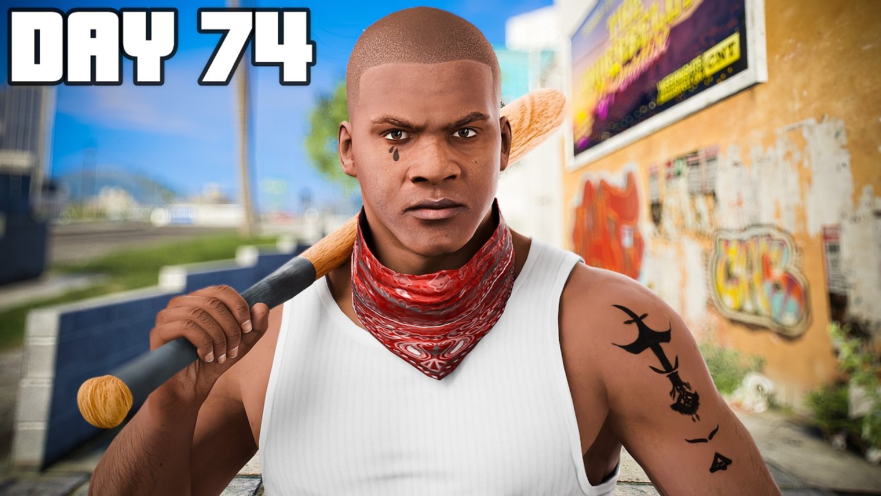 Я провёл 100 дней в районе в реалистичной GTA 5! (снова)