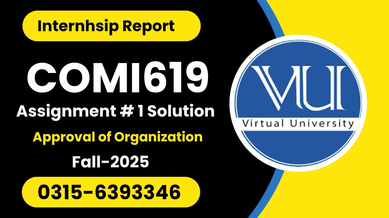 COMI619 Assignment 1 solution 2025 #comi619 #internhsip