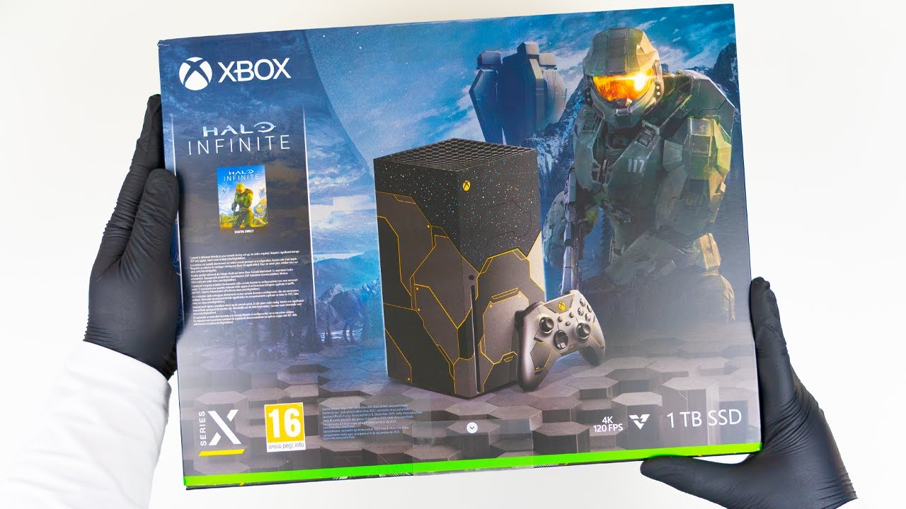 Xbox Series X Gaming Console Halo Infinite Limited Edition Unboxing - ASMR