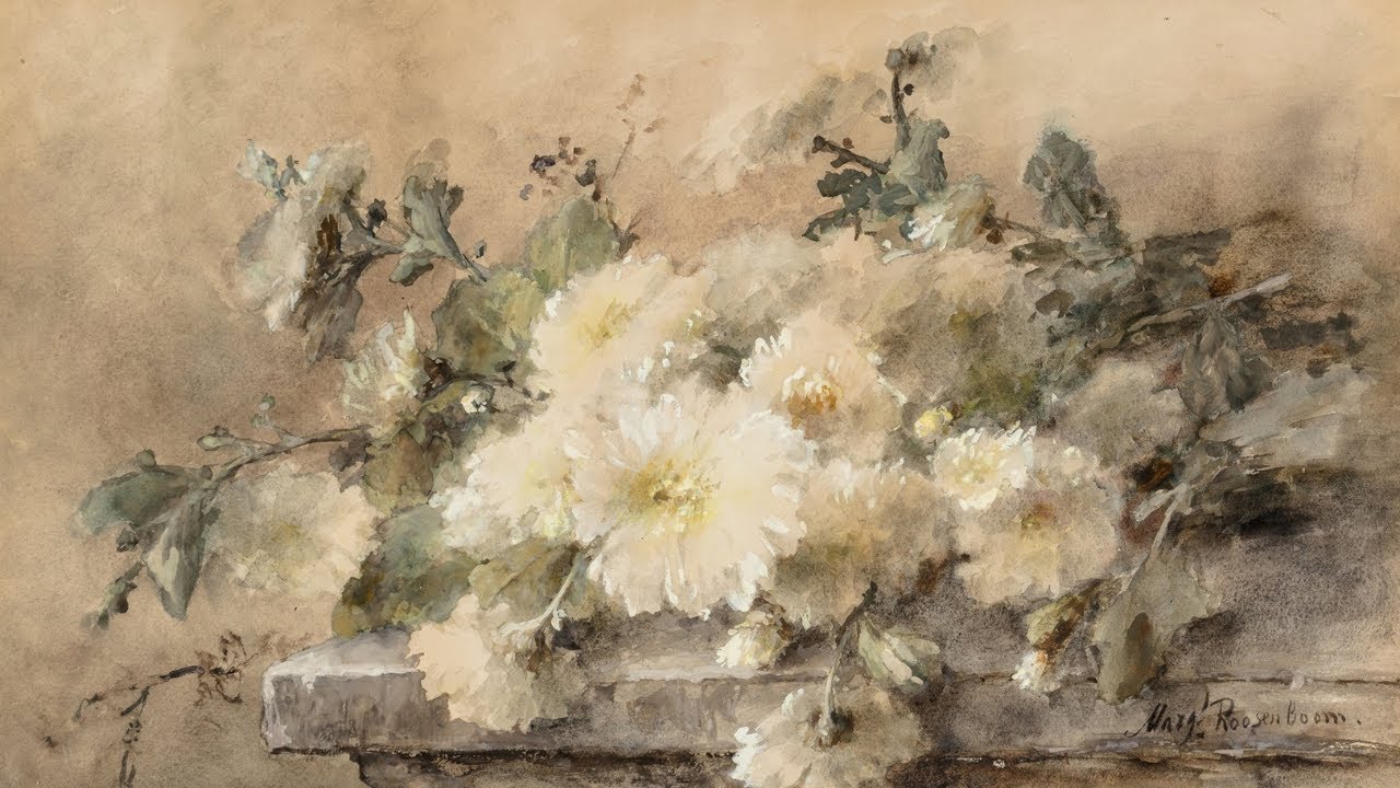 Vintage Interior Art | 4K White Flowers for Your Silent Room | Margaretha Roosenboom