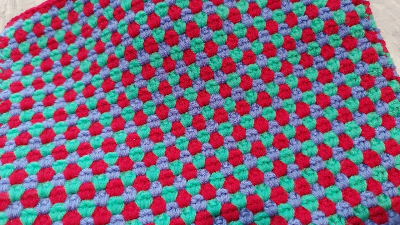 Easy Crochet Pattern For Beginners | 1 row repeat | Crochet Blanket | Crochet Stitches 