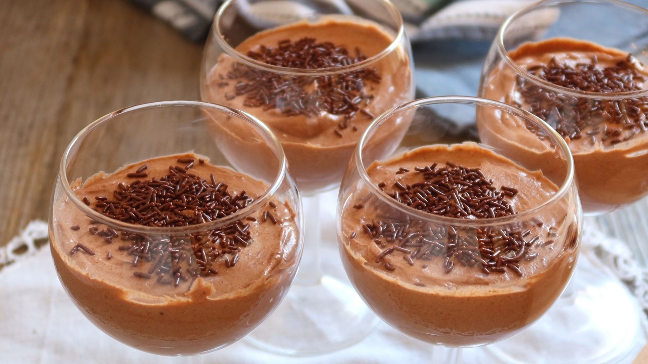 Mousse de chocolate con 3 ingredientes