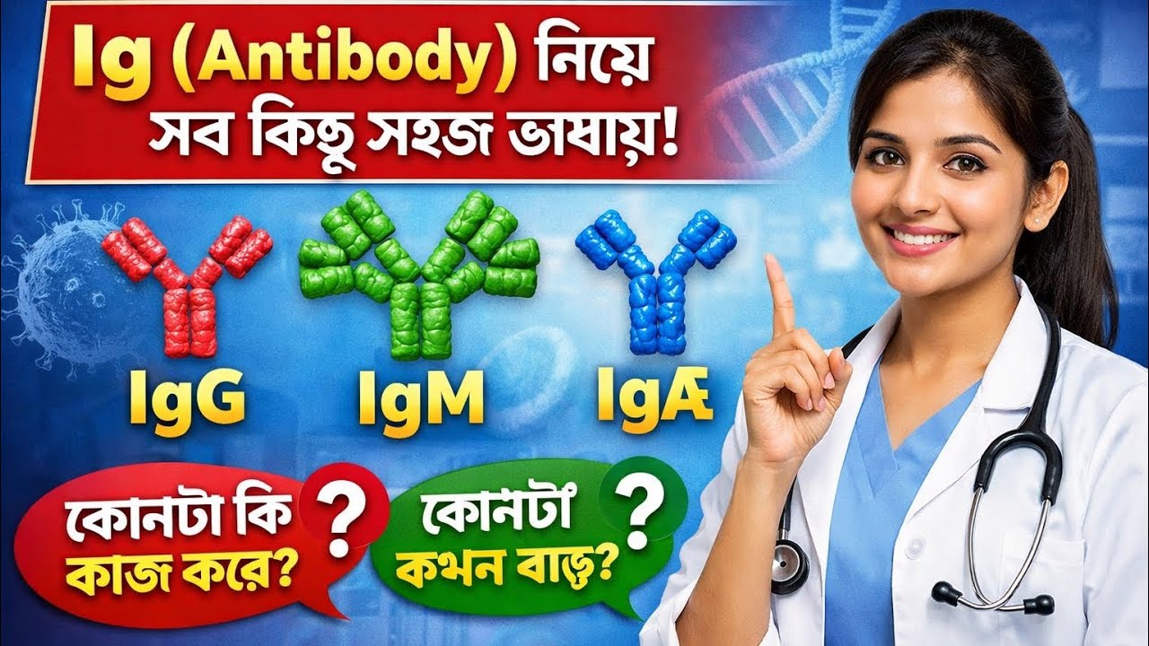 IgG, IgM, IgA, IgE আসলে কী? কোনটা কখন বাড়ে? কোনটা কী কাজ করে?