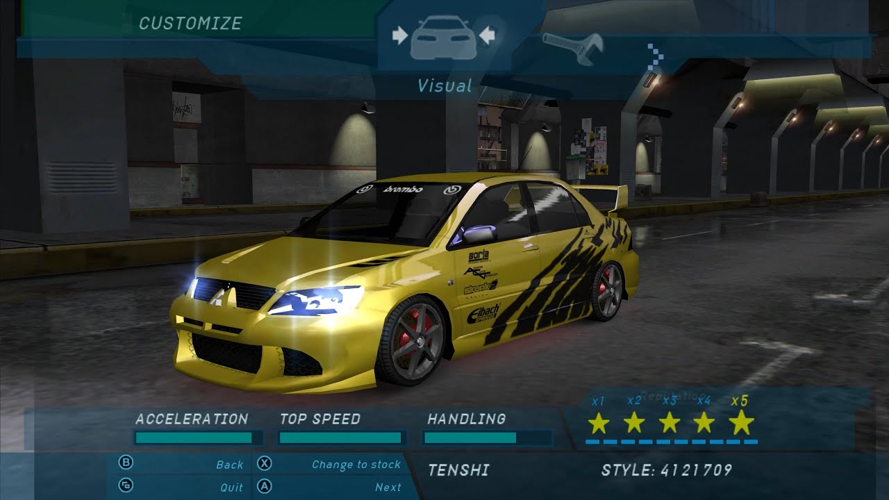 【Need for Speed: Underground】Mitsubishi Lancer ES - Customization