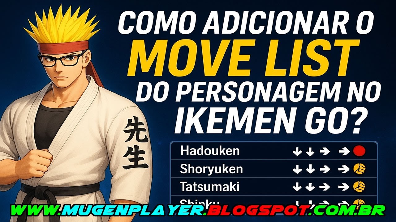 COMO ADICIONAR A LISTA DE GOLPES DO PERSONAGEM NO IKEMEN GO? 2025