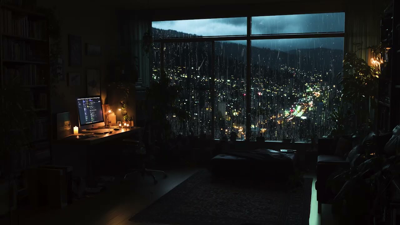 Heavy Rain Night | Hyperfocus Mode & Productivity Sound for Brain Clarity & Focus Like a CEO