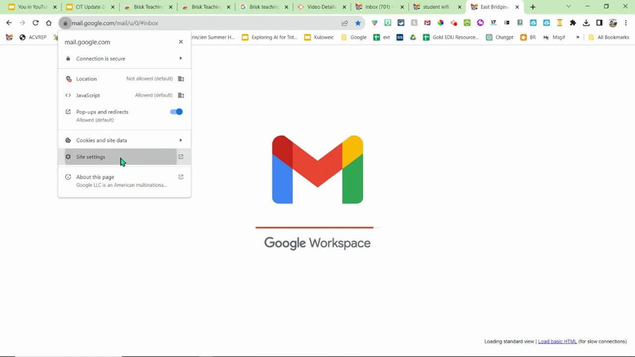 Gmail not loading fix