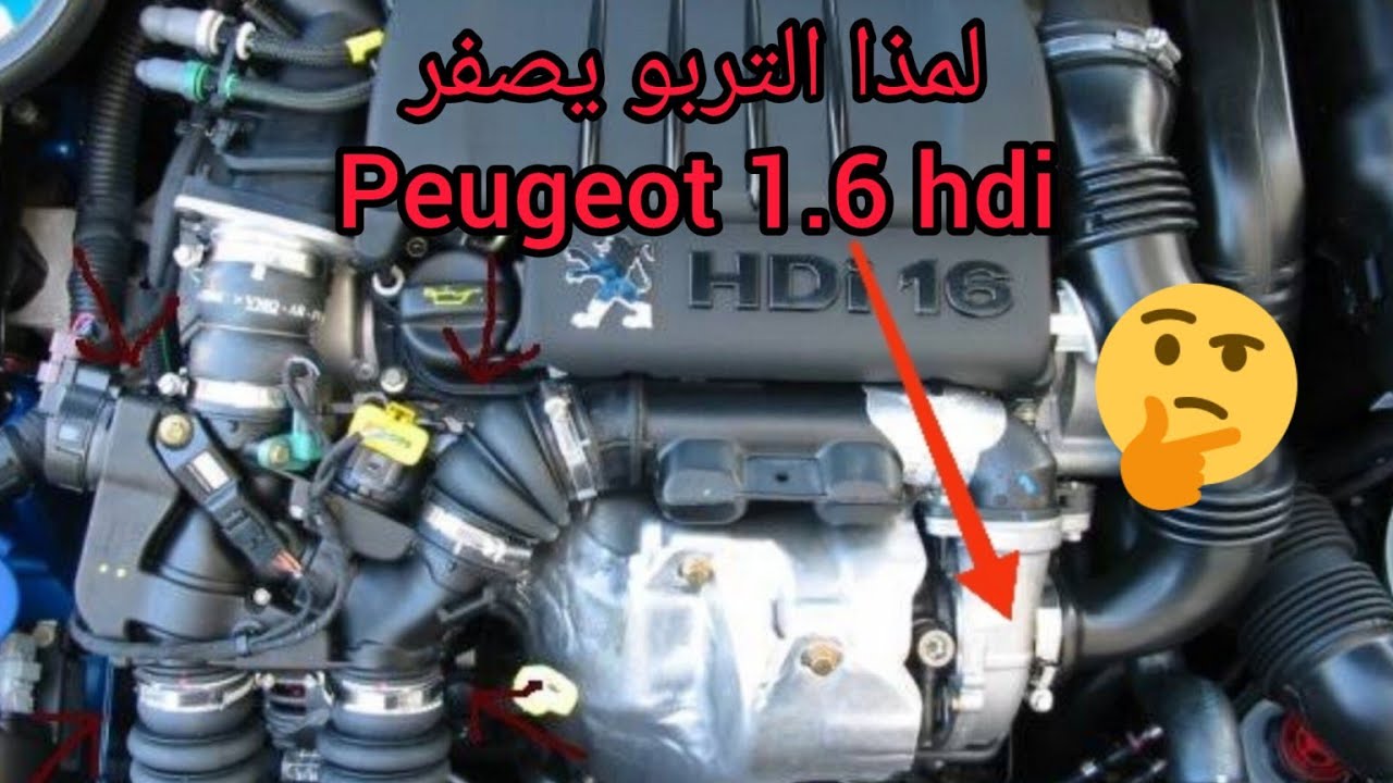 Turbo Compresseur qui siffle Peugeot 1.6 HDI,307،308  سبب تربو يسفر في سيارات بيجو